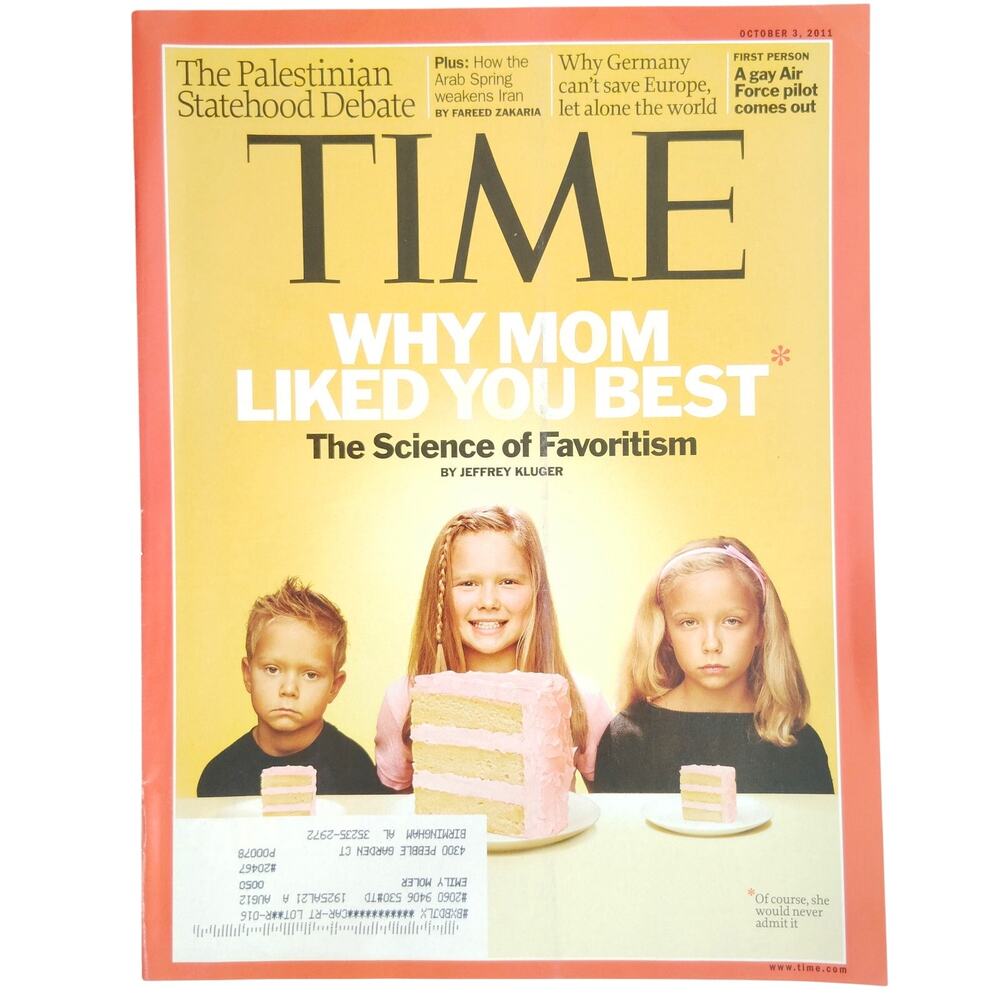 TIME Magazine October 3, 2011 Why Mom Liked You Best Back Issue Collectible